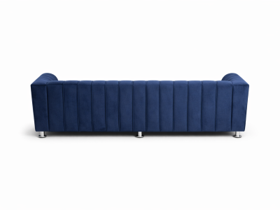 Navy Channel-Tufted Sofa