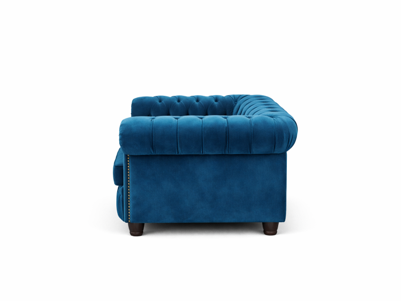 Teal Chesterfield Loveseat