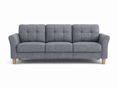 Grey Fabric Tufted Sofa
