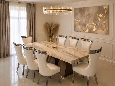 Luxury 8-Seater Marble Dining Ensemble